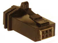2 x 3 PoweredUSB, Non-Keyed Connector with Extended Latch for 5.2mm cable
